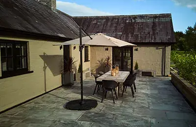 Cow Shed Outdoor Dining Area